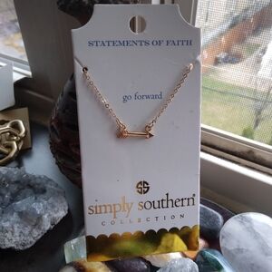Simply Southern Gold Arrow Statement Of Faith Chain Necklace